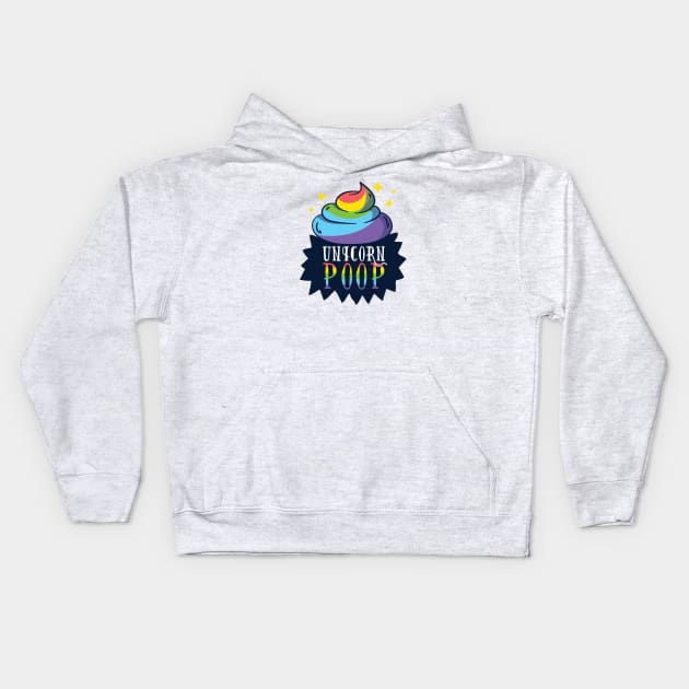 Unicorn Poop Design Kids Hoodie by LR_Collections